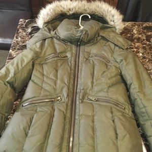 Large METAPHOR Down & Feather Filled Black Puffer Parka Jacket